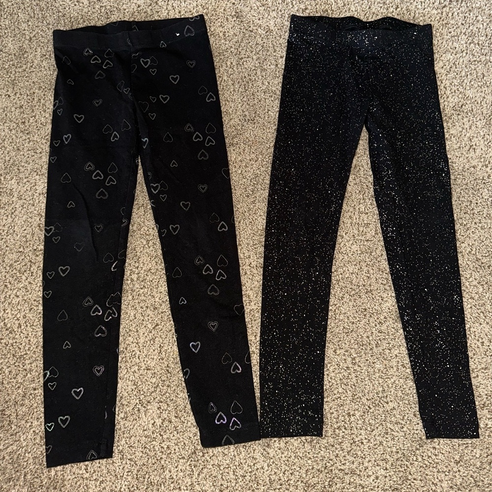 Assorted Kids Leggings - Pink, Black, Gray, Floral & Snowflake Patterns - Picture 10 of 15